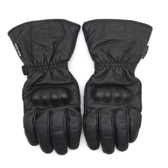 BILT (Mens 3XL) Leather Motorcycle Amoured Black Riding Gloves‎ Waterproof Black - Picture 1 of 6